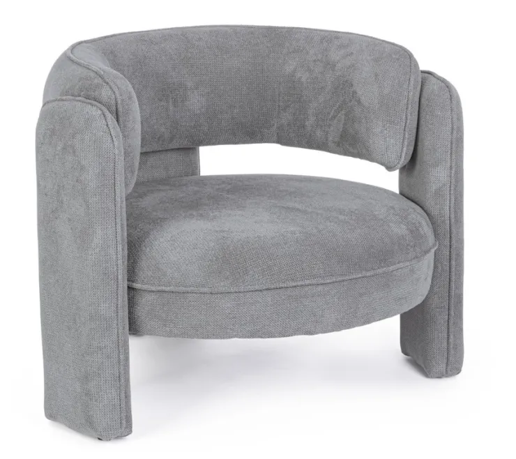 Poltrone E Chaise Longue>Bizzotto POLTRONA IN TESSUTO GRIGIO - AISHA