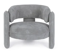 Poltrone E Chaise Longue>Bizzotto POLTRONA IN TESSUTO GRIGIO - AISHA
