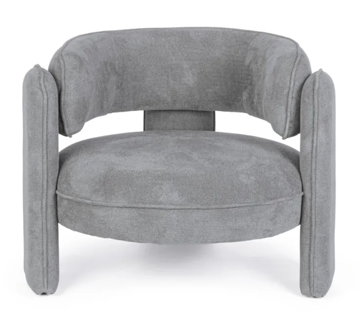 Poltrone E Chaise Longue>Bizzotto POLTRONA IN TESSUTO GRIGIO - AISHA