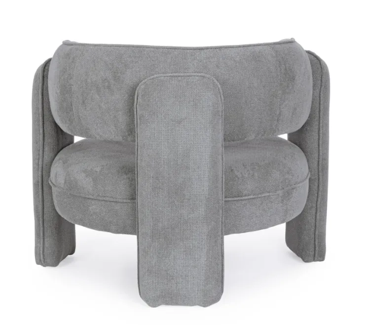 Poltrone E Chaise Longue>Bizzotto POLTRONA IN TESSUTO GRIGIO - AISHA
