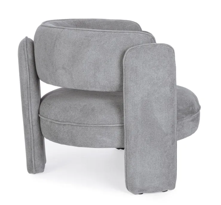 Poltrone E Chaise Longue>Bizzotto POLTRONA IN TESSUTO GRIGIO - AISHA