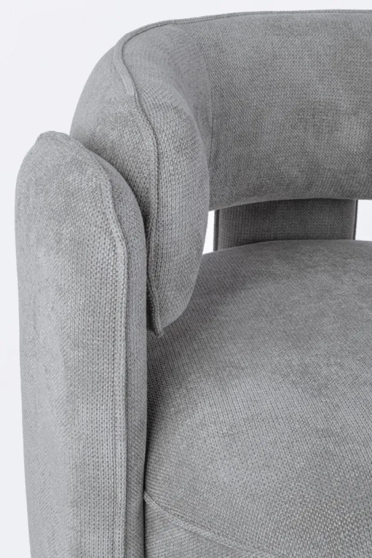 Poltrone E Chaise Longue>Bizzotto POLTRONA IN TESSUTO GRIGIO - AISHA