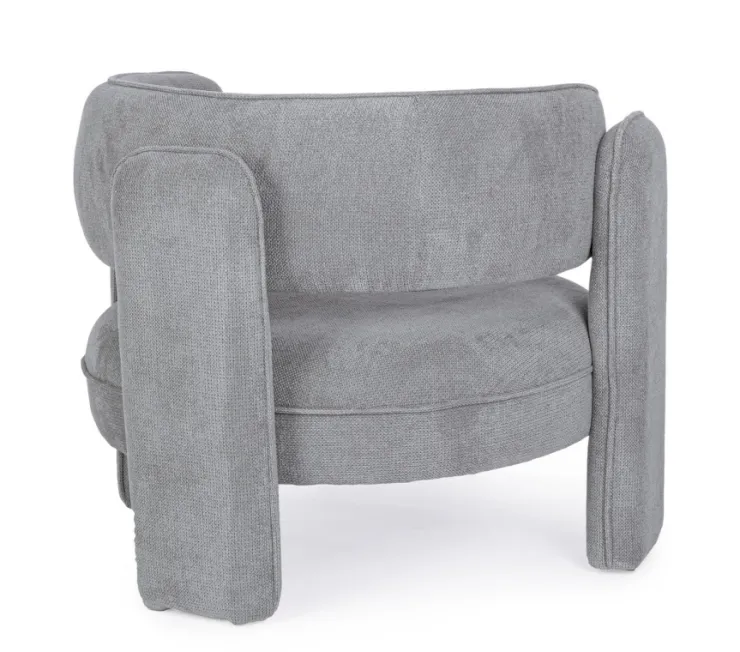 Poltrone E Chaise Longue>Bizzotto POLTRONA IN TESSUTO GRIGIO - AISHA