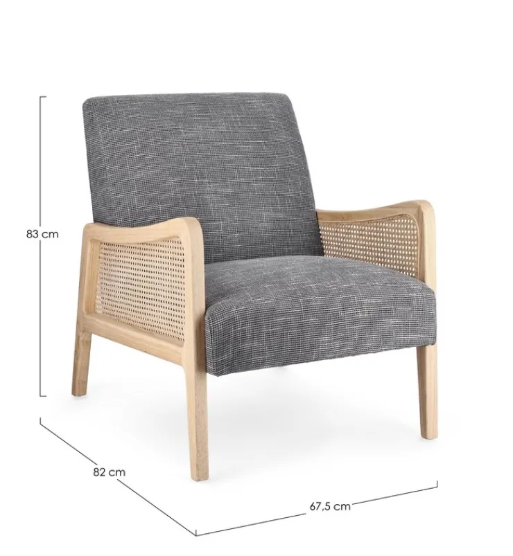 Poltrone E Chaise Longue>Bizzotto POLTRONA IN TESSUTO WINTER - DEANNA