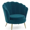 Poltrone E Chaise Longue>Bizzotto POLTRONA IN VELLUTO BLU - GILIOLA