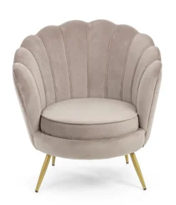 Poltrone E Chaise Longue>Bizzotto POLTRONA IN VELLUTO GRIGIO CHIARO - GILIOLA