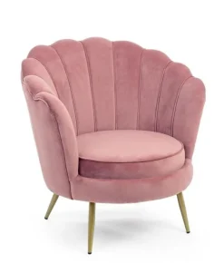 Poltrone E Chaise Longue>Bizzotto POLTRONA IN VELLUTO ROSA ANTICO - GILIOLA