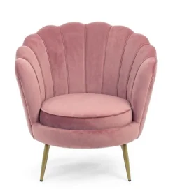 Poltrone E Chaise Longue>Bizzotto POLTRONA IN VELLUTO ROSA ANTICO - GILIOLA