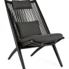 Poltrone>Bizzotto POLTRONA LOUNGE IN CORDA PER ESTERNO NERO XK0Y - ALOHA NEW