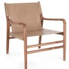 Poltrone E Chaise Longue>Bizzotto POLTRONA LOUNGE IN PELLE TORTORA- CAROLINE