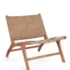 Poltrone E Chaise Longue>Bizzotto POLTRONA LOUNGE IN PELLE TORTORA - JOANNA