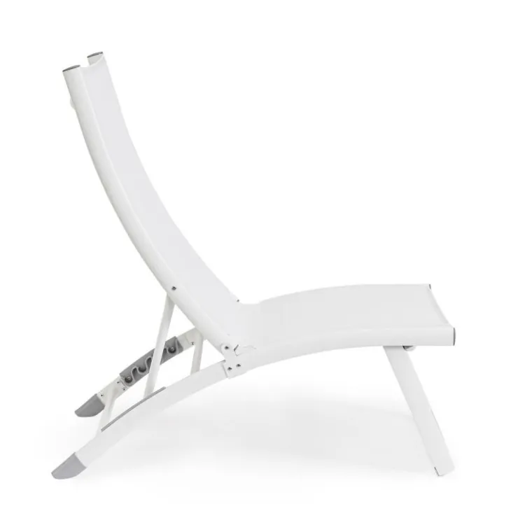 Lettini, Sdraio E Chaise Longue>Bizzotto POLTRONA LOUNGE RECLINABILE BIANCA - TAYLOR