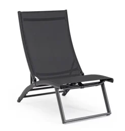 Lettini, Sdraio E Chaise Longue>Bizzotto POLTRONA LOUNGE RECLINABILE GRIGIO SCURO - TAYLOR