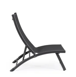 Lettini, Sdraio E Chaise Longue>Bizzotto POLTRONA LOUNGE RECLINABILE GRIGIO SCURO - TAYLOR