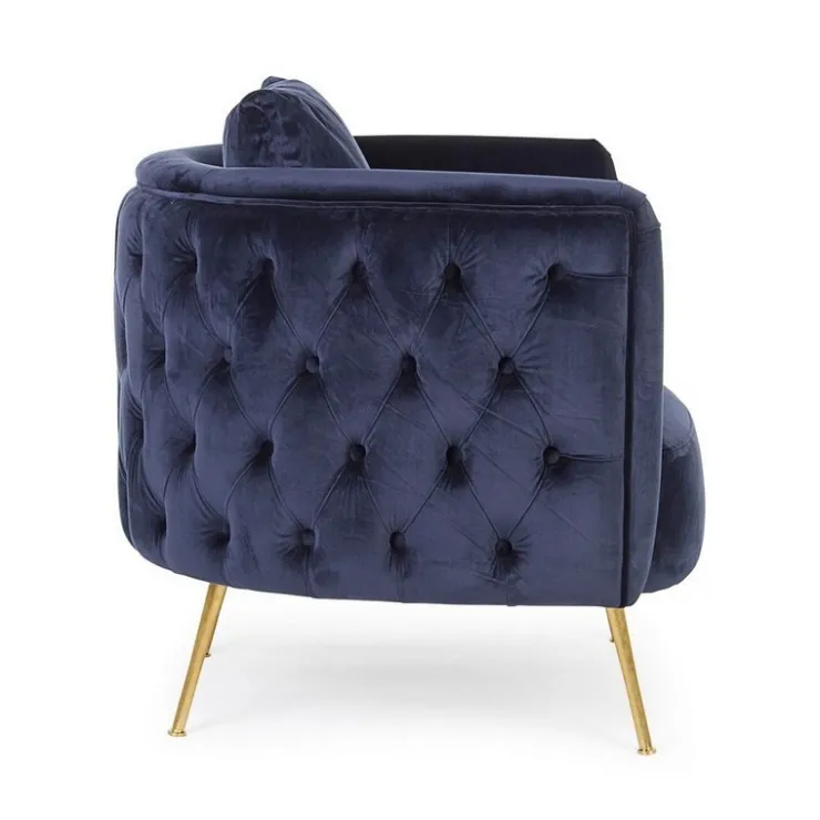 Poltrone E Chaise Longue>Bizzotto POLTRONA SFODERABILE BLU - TENBURY