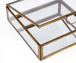 Oggettistica>Bizzotto PORTAGIOIE TEHRI TRASP ORO 20,5X20,5