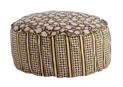 Pouf>Bizzotto POUF CALAIS NERO C-TULIPANO-ROMBO D65X25