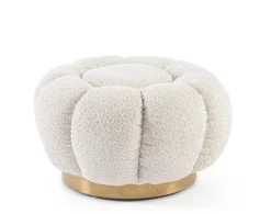 Pouf>Bizzotto POUF EFFETTO BOUCLE' NATURALE - FLOREL