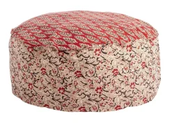 Pouf>Bizzotto POUF LORIENT ROSSO C-FOGLIA-FIORE D65X25