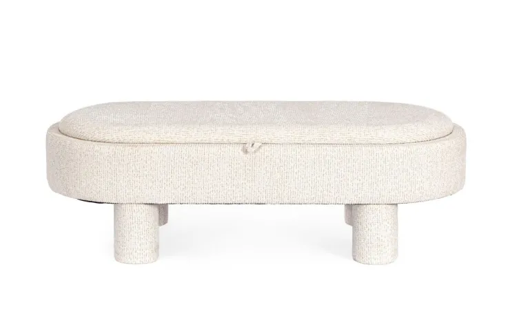 Pouf>Bizzotto POUF TANYA C-VASS OVALE BIANCO