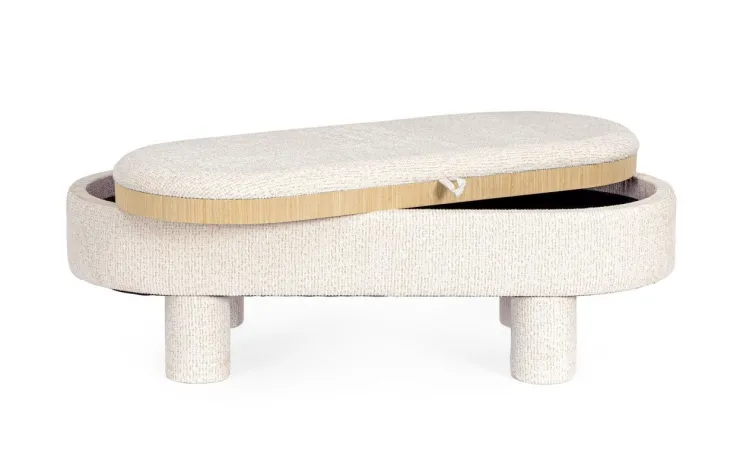 Pouf>Bizzotto POUF TANYA C-VASS OVALE BIANCO