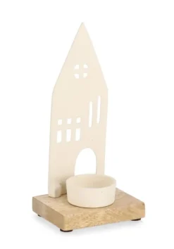 Vasi E Portacandele Natalizi>Bizzotto P.TEALIGHT 1P CORNWALL CASA BIANCO H19