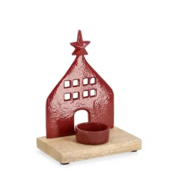Vasi E Portacandele Natalizi>Bizzotto P.TEALIGHT 1P CORNWALL CHIESA ROSS H16,5