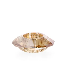 Vasi E Portacandele Natalizi>Bizzotto P.TEALIGHT 1P ELDRID VT AMBRA D9X3,3H