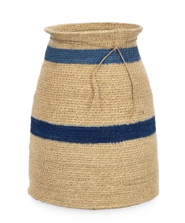 Ceste Decorative>Bizzotto P.VASO DECORATIVO NINH NATURALE BLU H25
