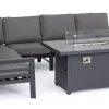 Salotti Completi>Bizzotto SALOTTO ANGOLARE IN ALLUMINIO ANTRACITE PG61 - HENDRIX