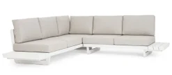 Salotti Completi>Bizzotto SALOTTO ANGOLARE IN ALLUMINIO BIANCO WG20 - INFINITY