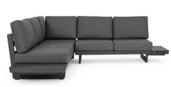 Salotti Completi>Bizzotto SALOTTO ANGOLARE IN ALLUMINIO ANTRACITE WG21 - INFINITY