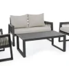 Salotti Completi>Bizzotto SALOTTO IN ALLUMINIO ANTRACITE LH32 - CAPTIVA
