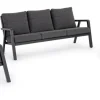 Salotti Completi>Bizzotto SALOTTO IN ALLUMINIO ANTRACITE JX55 - TRUMAN