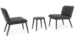 Salotti Completi>Bizzotto SALOTTO IN ALLUMINIO ANTRACITE WG21 - ISABELA
