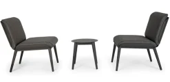 Salotti Completi>Bizzotto SALOTTO IN ALLUMINIO ANTRACITE WG21 - ISABELA