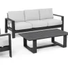 Salotti Completi>Bizzotto SALOTTO IN ALLUMINIO ANTRACITE YK13 - BALTIC