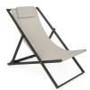 Lettini, Sdraio E Chaise Longue>Bizzotto SDRAIO IN ALLUMINIO GRIGIO SCURO - TAYLOR