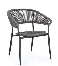 Sedie>Bizzotto SEDIA C-BR ALGAIDA ANTRACITE/GRIGIO