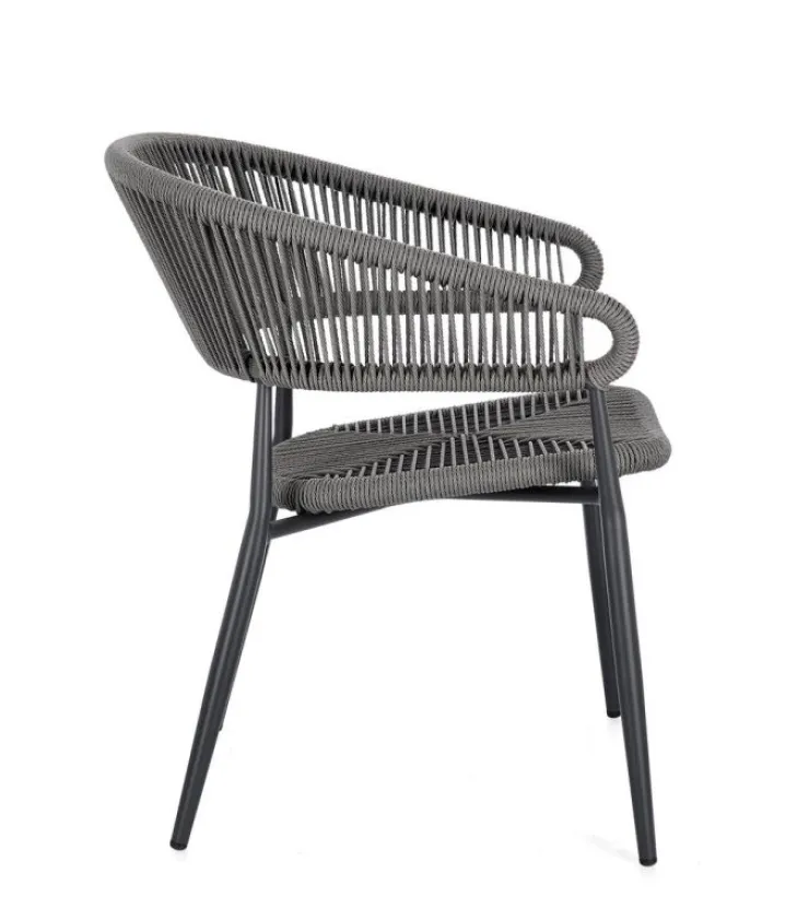 Sedie>Bizzotto SEDIA C-BR ALGAIDA ANTRACITE/GRIGIO