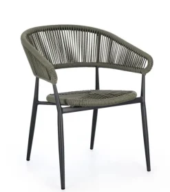 Sedie>Bizzotto SEDIA C-BR ALGAIDA ANTRACITE/VERDE