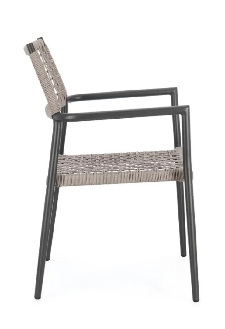 Sedie>Bizzotto SEDIA C-BR CALETA ANTRACITE/KHAKI