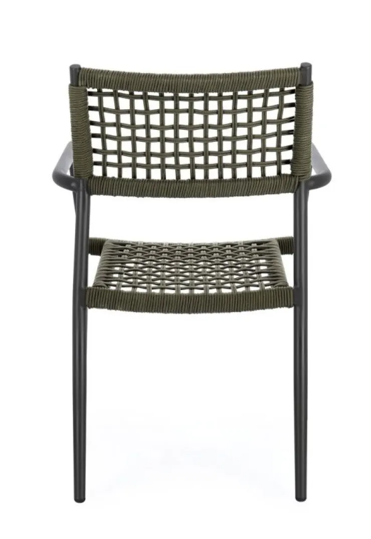 Sedie>Bizzotto SEDIA C-BR CALETA ANTRACITE/VERDE