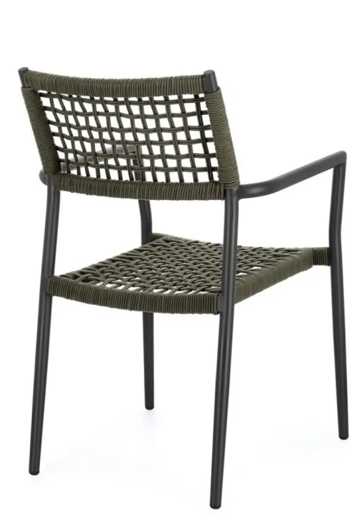 Sedie>Bizzotto SEDIA C-BR CALETA ANTRACITE/VERDE