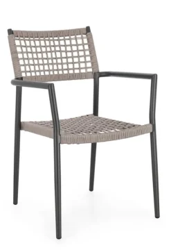 Sedie>Bizzotto SEDIA C-BR CALETA ANTRACITE/KHAKI