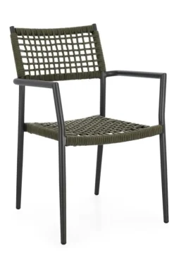 Sedie>Bizzotto SEDIA C-BR CALETA ANTRACITE/VERDE