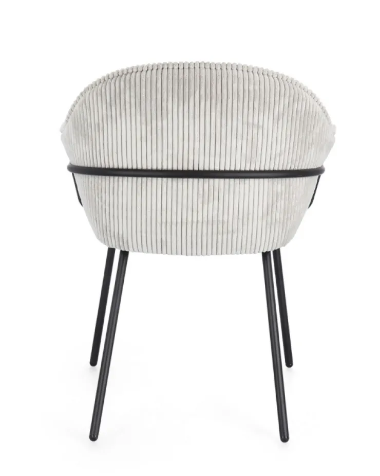 Sedie>Bizzotto SEDIA C-BR CASSIDY NERO/GRIGIO CHIARO