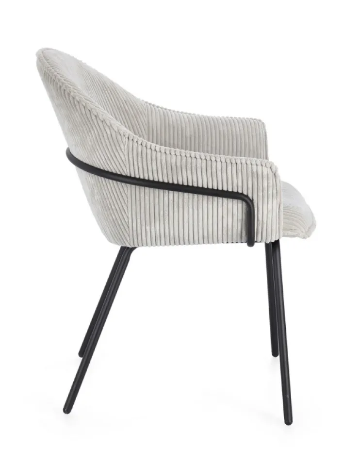 Sedie>Bizzotto SEDIA C-BR CASSIDY NERO/GRIGIO CHIARO