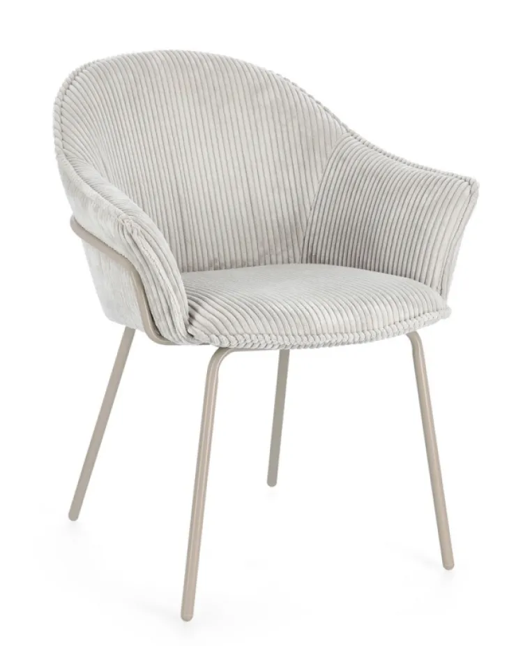 Sedie>Bizzotto SEDIA C-BR CASSIDY WARM/GRIGIO CHIARO