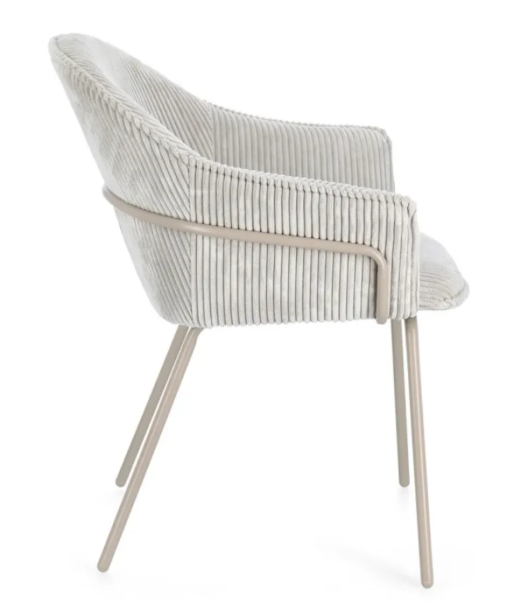 Sedie>Bizzotto SEDIA C-BR CASSIDY WARM/GRIGIO CHIARO